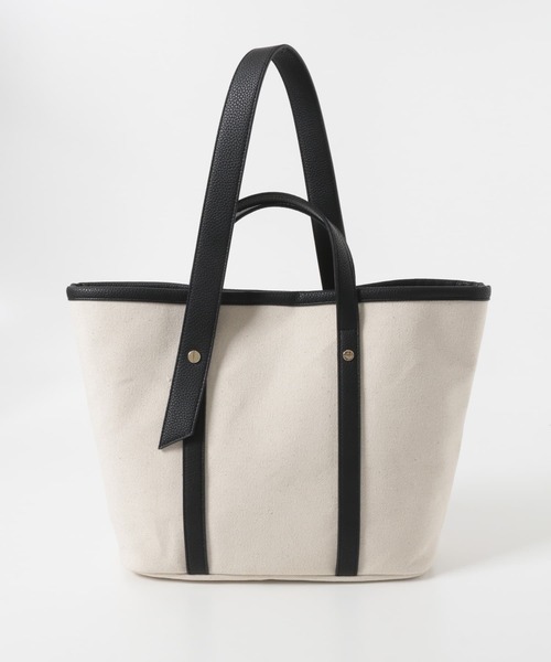 URBAN RESEARCH（アーバンリサーチ）の「2WAYキャンバストート（トートバッグ・レディース・ブラック/ベージュ/カーキ・-）」の12枚目の写真