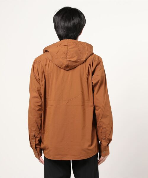 Johnbull(ジョンブル)の「Johnbull / ジョンブル COOL MAX/フードシャツ シャツアウター(ナイロンジャケット・メンズ・ブラウン・MEDIUM/LARGE)」の2枚目の写真
