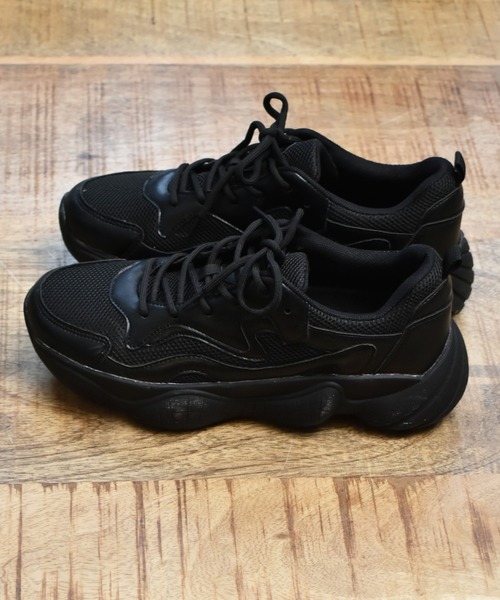 ems excite(エムズエキサイト)の「ダッドスニーカー(スニーカー・レディース・ブラック/アイボリー/ライトブラウン・MEDIUM/LARGE)」の4枚目の写真