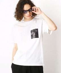 バンダナ柄胸ポケット　半袖Tシャツ