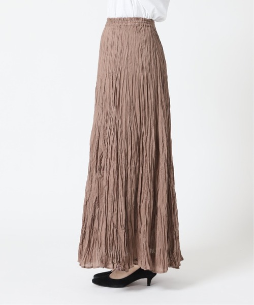 SLOBE IENA(スローブイエナ)の「コットンボイルクリンクルプリーツスカート【ウエストゴム/手洗い可能】◆(スカート・レディース・ベージュ/ピンク/ブラック・FREE)」の11枚目の写真