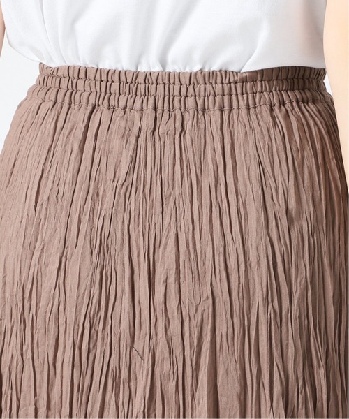 SLOBE IENA(スローブイエナ)の「コットンボイルクリンクルプリーツスカート【ウエストゴム/手洗い可能】◆(スカート・レディース・ベージュ/ピンク/ブラック・FREE)」の13枚目の写真