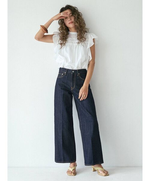 Ungrid（アングリッド）の「コットンノースリフリルブラウス（シャツ/ブラウス・レディース・ブラック/オフホワイト/オレンジ・FREE）」の19枚目の写真