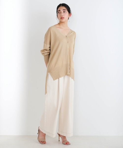 Bou Jeloud(ブージュルード)の「前後差カーディガン(カーディガン/ボレロ・レディース・ベージュ/ネイビー/ライトグリーン/グレイッシュベージュ・FREE)」の21枚目の写真