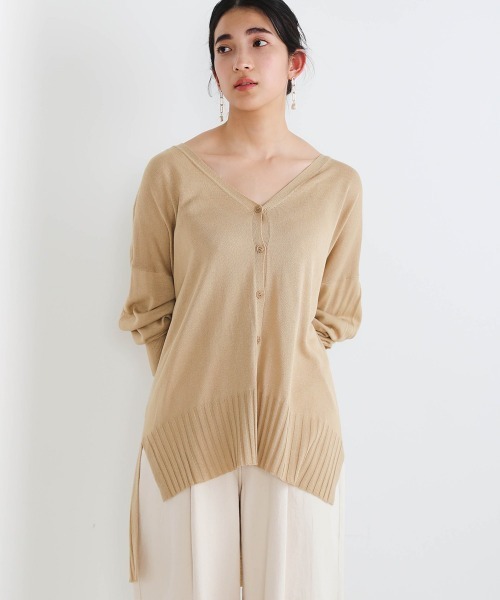 Bou Jeloud(ブージュルード)の「前後差カーディガン(カーディガン/ボレロ・レディース・ベージュ/ネイビー/ライトグリーン/グレイッシュベージュ・FREE)」の22枚目の写真