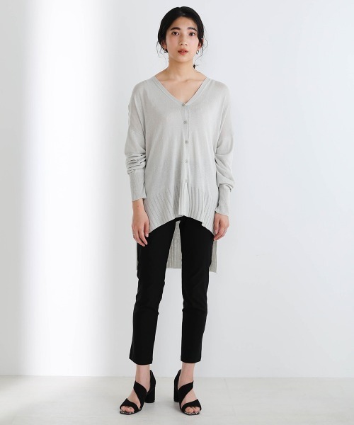 Bou Jeloud(ブージュルード)の「前後差カーディガン(カーディガン/ボレロ・レディース・ベージュ/ネイビー/ライトグリーン/グレイッシュベージュ・FREE)」の10枚目の写真