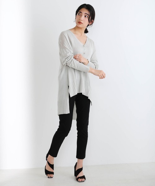 Bou Jeloud(ブージュルード)の「前後差カーディガン(カーディガン/ボレロ・レディース・ベージュ/ネイビー/ライトグリーン/グレイッシュベージュ・FREE)」の13枚目の写真