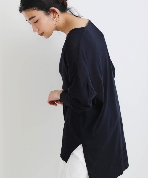 Bou Jeloud(ブージュルード)の「前後差カーディガン(カーディガン/ボレロ・レディース・ベージュ/ネイビー/ライトグリーン/グレイッシュベージュ・FREE)」の20枚目の写真