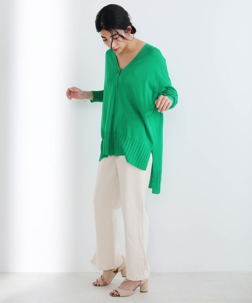 Bou Jeloud(ブージュルード)の「前後差カーディガン(カーディガン/ボレロ・レディース・ベージュ/ネイビー/ライトグリーン/グレイッシュベージュ・FREE)」の9枚目の写真