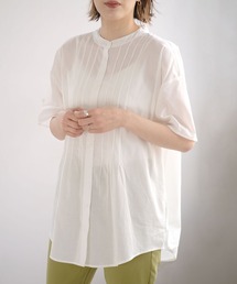 ＡＮＤＪ | ピンタックバンドカラーシャツ(シャツ/ブラウス)