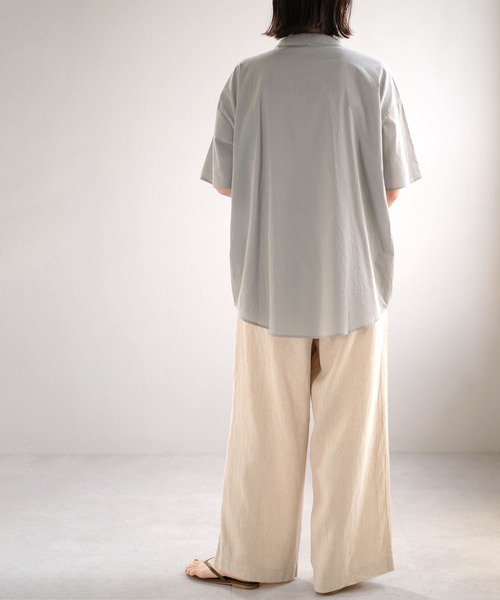 ＡＮＤＪ（アンドジェイ）の「ピンタックバンドカラーシャツ（シャツ/ブラウス・レディース・ブルー系その他/グレー系その他/オフホワイト・M）」の17枚目の写真