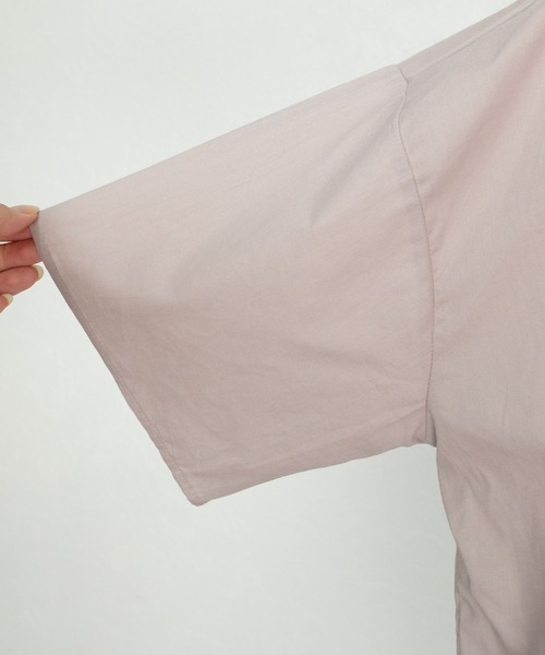 ＡＮＤＪ（アンドジェイ）の「ピンタックバンドカラーシャツ（シャツ/ブラウス・レディース・ブルー系その他/グレー系その他/オフホワイト・M）」の9枚目の写真