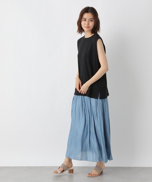 LEPSIM（レプシィム）の「タックインスリーブプルオーバー　949212（Tシャツ/カットソー・レディース・ライトブルー/ブラック/グレイッシュベージュ・FREE）」の8枚目の写真