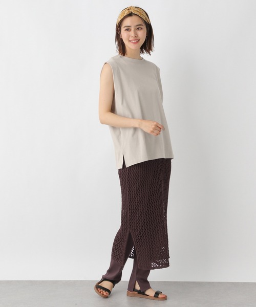 LEPSIM（レプシィム）の「タックインスリーブプルオーバー　949212（Tシャツ/カットソー・レディース・ライトブルー/ブラック/グレイッシュベージュ・FREE）」の10枚目の写真