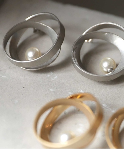 antiqua（アンティカ）の「2連フープピアス（ピアス（両耳用）・レディース・ゴールド/シルバー・FREE）」の9枚目の写真