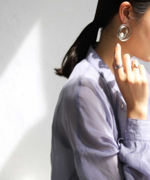 antiqua（アンティカ）の「2連フープピアス（ピアス（両耳用）・レディース・ゴールド/シルバー・FREE）」の12枚目の写真