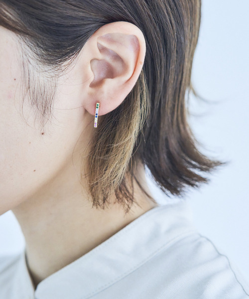 macaroni edge(マカロニエッジ)の「〈macaroni edge/マカロニエッジ〉ピアス(ピアス(両耳用)・レディース・カラフル/ゴールド/シルバー/シルバー系その他・ONE SIZE)」の6枚目の写真