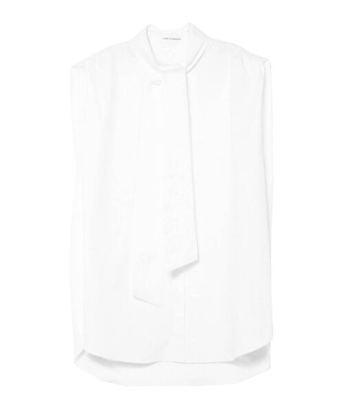 LAGUNAMOON（ラグナムーン）の「タックショルダーボウタイブラウス（シャツ/ブラウス・レディース・ホワイト/ベージュ/ネイビー・FREE）」の2枚目の写真