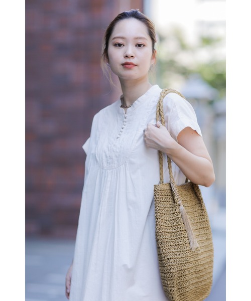 フラーダ　ROSE BUD　ローズバッド　フリンジチュニック　インド製 ROSE BUD（ローズバッド） ワンピース FRILL TEE DRESS : ZOZOTOWN