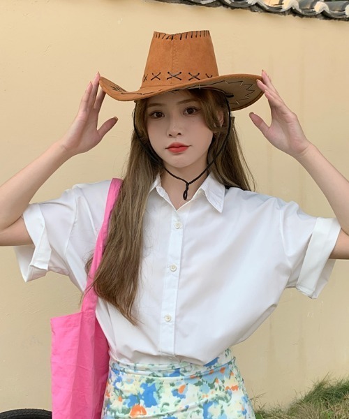 MANGROVE（マングローブ）の「サマーカラールーズカジュアルシャツ（シャツ/ブラウス・レディース・ホワイト/グリーン/ブルー/イエロー/ライトピンク・FREE）」の12枚目の写真