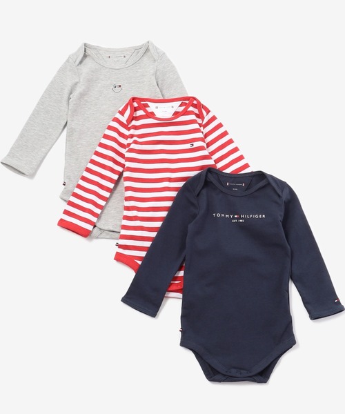 TOMMY HILFIGER（トミーヒルフィガー）の「BABY 3パックロンパース 
