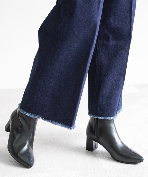 chocolates（チョコラテス）の「晴雨兼用チャンキーショートブーツ【日本製】（ブーツ・レディース・ブラック/ブラック系その他/グレー/アイボリー・S/M/L/LL）」の18枚目の写真