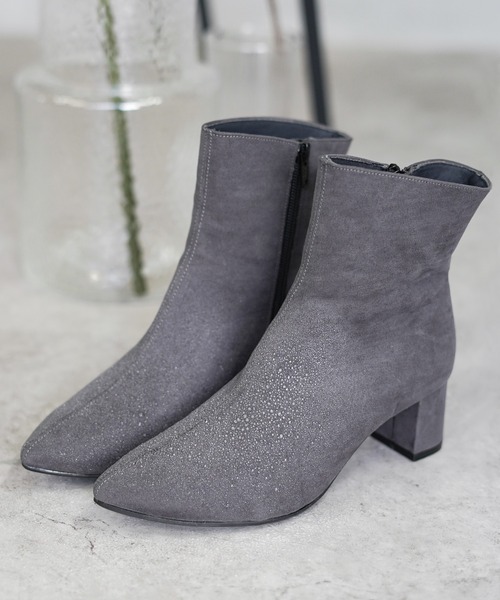 chocolates（チョコラテス）の「晴雨兼用チャンキーショートブーツ【日本製】（ブーツ・レディース・ブラック/ブラック系その他/グレー/アイボリー・S/M/L/LL）」の16枚目の写真