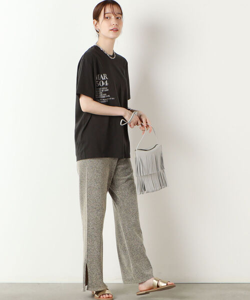 NOLLEY’S(ノーリーズ)の「【FLAVOR TEE/フレーバーティ】MAR504 半袖Tシャツ(Tシャツ/カットソー・レディース・ブラック/オフホワイト・FREE)」の3枚目の写真