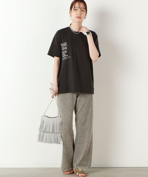 NOLLEY’S(ノーリーズ)の「【FLAVOR TEE/フレーバーティ】MAR504 半袖Tシャツ(Tシャツ/カットソー・レディース・ブラック/オフホワイト・FREE)」の4枚目の写真