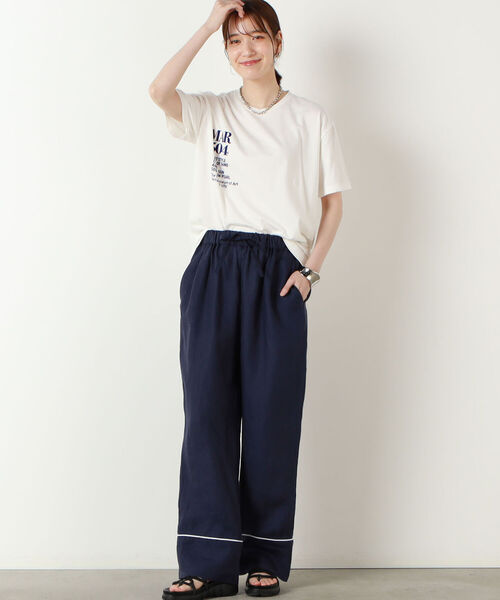 NOLLEY’S(ノーリーズ)の「【FLAVOR TEE/フレーバーティ】MAR504 半袖Tシャツ(Tシャツ/カットソー・レディース・ブラック/オフホワイト・FREE)」の5枚目の写真