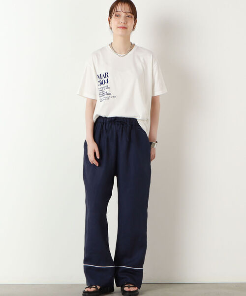 NOLLEY’S(ノーリーズ)の「【FLAVOR TEE/フレーバーティ】MAR504 半袖Tシャツ(Tシャツ/カットソー・レディース・ブラック/オフホワイト・FREE)」の6枚目の写真