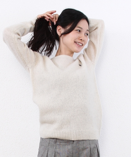 coen（コーエン）の「シャギードッククルーネックニット（ニット/セーター・レディース・ライトピンク/オフホワイト/ライム/コバルトブルー・MEDIUM/LARGE）」の2枚目の写真