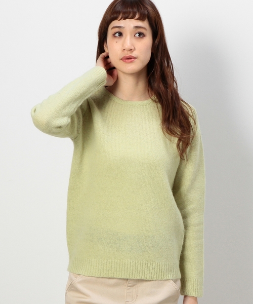 coen（コーエン）の「シャギードッククルーネックニット（ニット/セーター・レディース・ライトピンク/オフホワイト/ライム/コバルトブルー・MEDIUM/LARGE）」の3枚目の写真