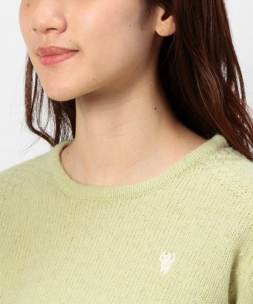 coen（コーエン）の「シャギードッククルーネックニット（ニット/セーター・レディース・ライトピンク/オフホワイト/ライム/コバルトブルー・MEDIUM/LARGE）」の9枚目の写真