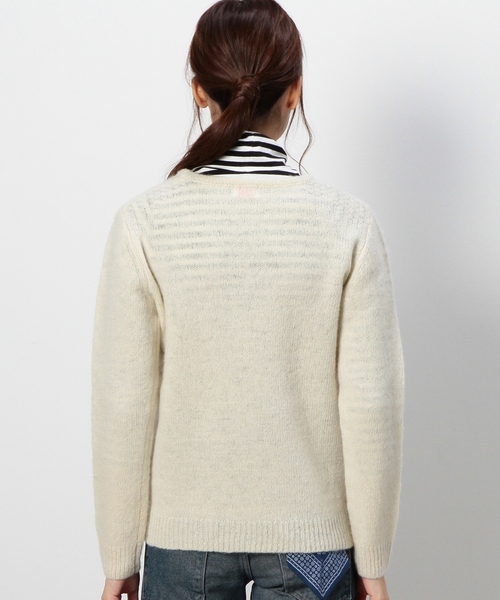 coen（コーエン）の「シャギードッククルーネックニット（ニット/セーター・レディース・ライトピンク/オフホワイト/ライム/コバルトブルー・MEDIUM/LARGE）」の15枚目の写真