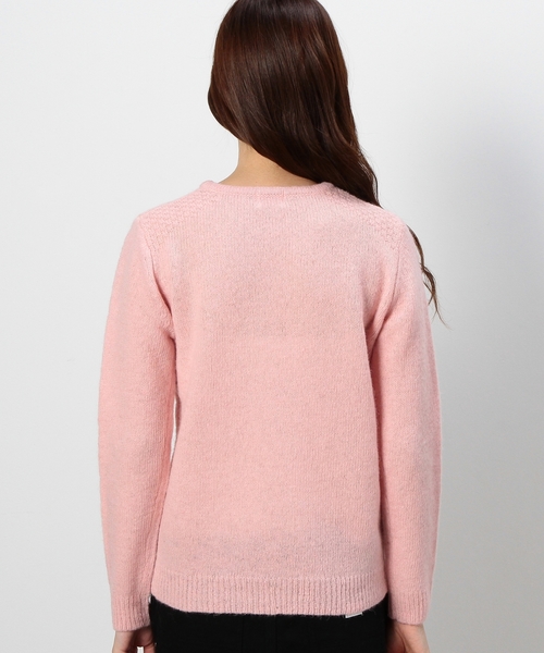 coen（コーエン）の「シャギードッククルーネックニット（ニット/セーター・レディース・ライトピンク/オフホワイト/ライム/コバルトブルー・MEDIUM/LARGE）」の17枚目の写真