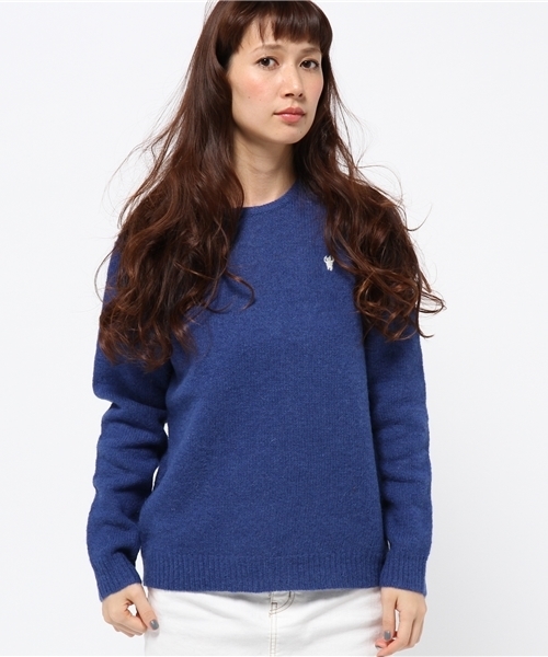 coen（コーエン）の「シャギードッククルーネックニット（ニット/セーター・レディース・ライトピンク/オフホワイト/ライム/コバルトブルー・MEDIUM/LARGE）」の20枚目の写真