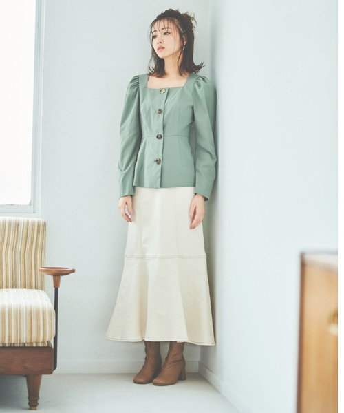 FREE'S MART（フリーズマート）の「◆ストレッチミドルブーツ（ブーツ・レディース・ホワイト/ブラック/ベージュ・MEDIUM/SMALL）」の15枚目の写真