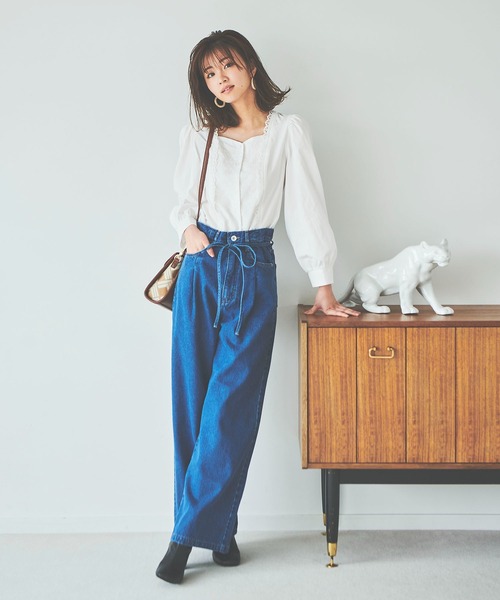 FREE'S MART（フリーズマート）の「◆ストレッチミドルブーツ（ブーツ・レディース・ホワイト/ブラック/ベージュ・MEDIUM/SMALL）」の7枚目の写真