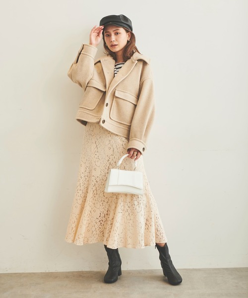 FREE'S MART（フリーズマート）の「◆ストレッチミドルブーツ（ブーツ・レディース・ホワイト/ブラック/ベージュ・MEDIUM/SMALL）」の9枚目の写真