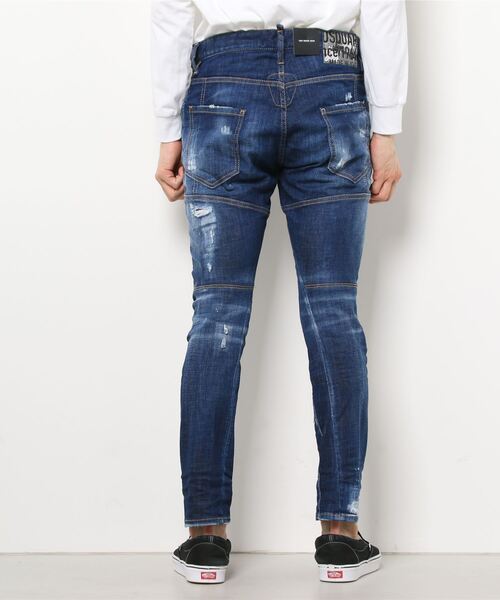 DSQUARED2(ディースクエアード)の「PANTS 5 POCKETS /1964 TIDY BIKER JEAN /DARK RIPPED WASH /0212(デニムパンツ・メンズ・インディゴブルー・42/44/46/48/52/50/54)」の3枚目の写真