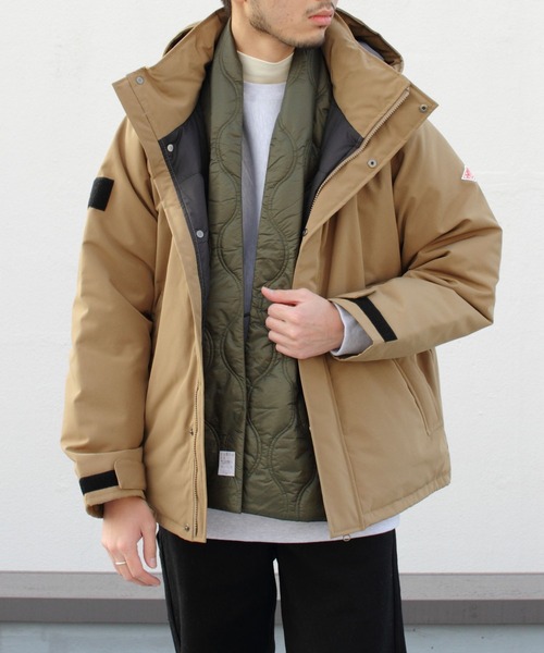 24年モデル　ダントン　アーミーフーデッドジャケット　ネイビーS 試着のみ B:MING by BEAMS（ビーミング by ビームス）DANTON / Down Army
