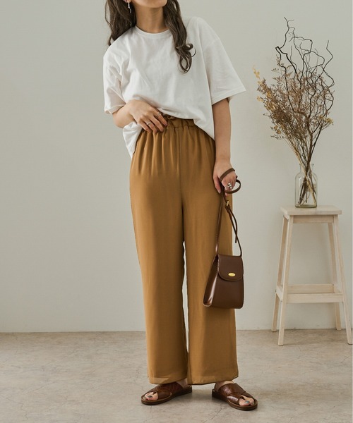 Ambre Neige(アンブルネージュ)の「シアーストレートパンツ/【WEB/EC限定商品】(その他パンツ・レディース・ブラウン/ライトブラウン・FREE)」の20枚目の写真