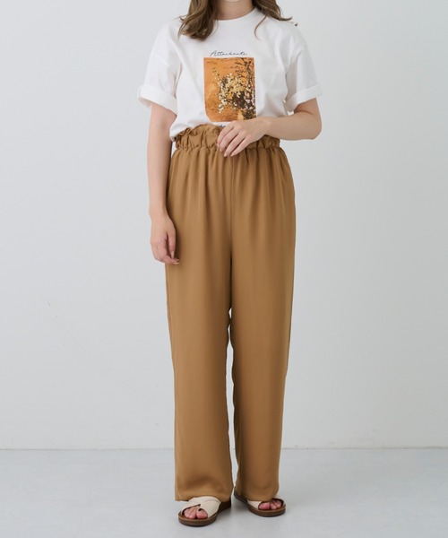 Ambre Neige(アンブルネージュ)の「シアーストレートパンツ/【WEB/EC限定商品】(その他パンツ・レディース・ブラウン/ライトブラウン・FREE)」の19枚目の写真