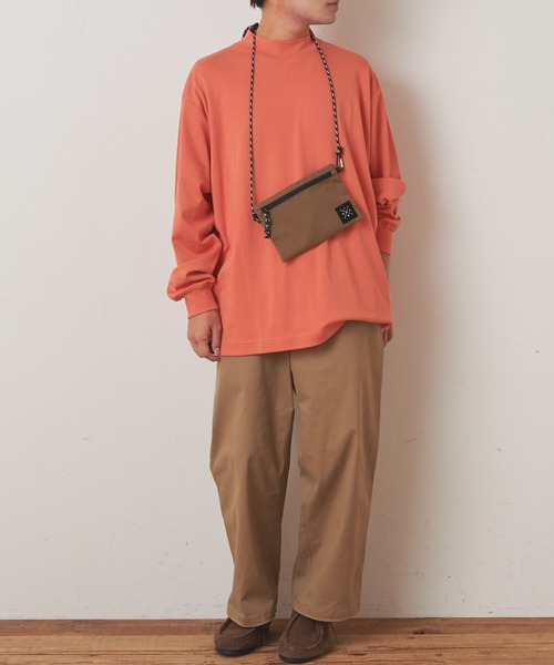 CIAOPANIC TYPY（チャオパニックティピー）の「シルケットスムース モックネックTシャツ（Tシャツ/カットソー・メンズ・ブラック/オフホワイト/オレンジ・S/M/L/XL）」の7枚目の写真