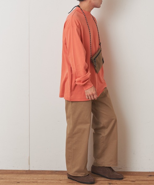 CIAOPANIC TYPY（チャオパニックティピー）の「シルケットスムース モックネックTシャツ（Tシャツ/カットソー・メンズ・ブラック/オフホワイト/オレンジ・S/M/L/XL）」の8枚目の写真