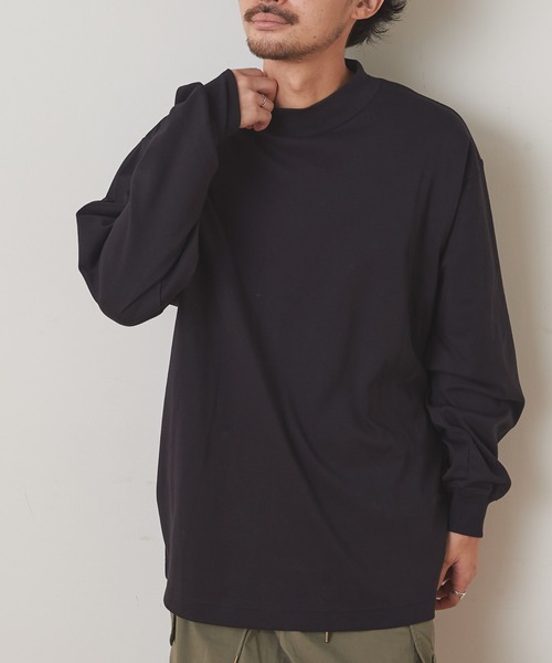 CIAOPANIC TYPY（チャオパニックティピー）の「シルケットスムース モックネックTシャツ（Tシャツ/カットソー・メンズ・ブラック/オフホワイト/オレンジ・S/M/L/XL）」の15枚目の写真