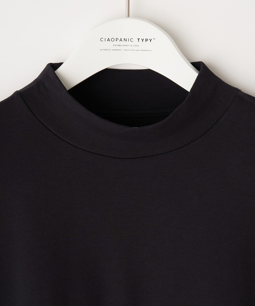 CIAOPANIC TYPY（チャオパニックティピー）の「シルケットスムース モックネックTシャツ（Tシャツ/カットソー・メンズ・ブラック/オフホワイト/オレンジ・S/M/L/XL）」の20枚目の写真