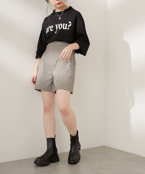 Chico(チコ)の「【SET UP対応】サイドベルトハイウエストショートパンツ(その他パンツ・レディース・ブラウン/グレー/チェック・FREE)」の22枚目の写真