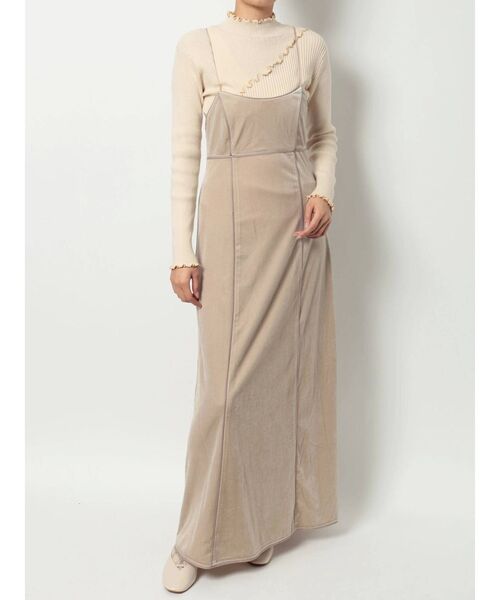 merry jenny(メリージェニー)の「velor camisole one piece(ワンピース・レディース・アイボリー/ブラック/グリーン/ブラウン・FREE)」の17枚目の写真